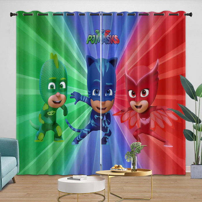 PJ Masks Curtains Kids Blackout Window Drapes Room Decoration