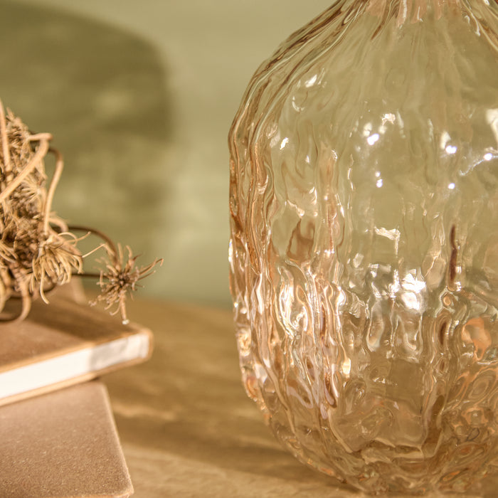 Radford 19cm Glass Vase - Clay - Laura James