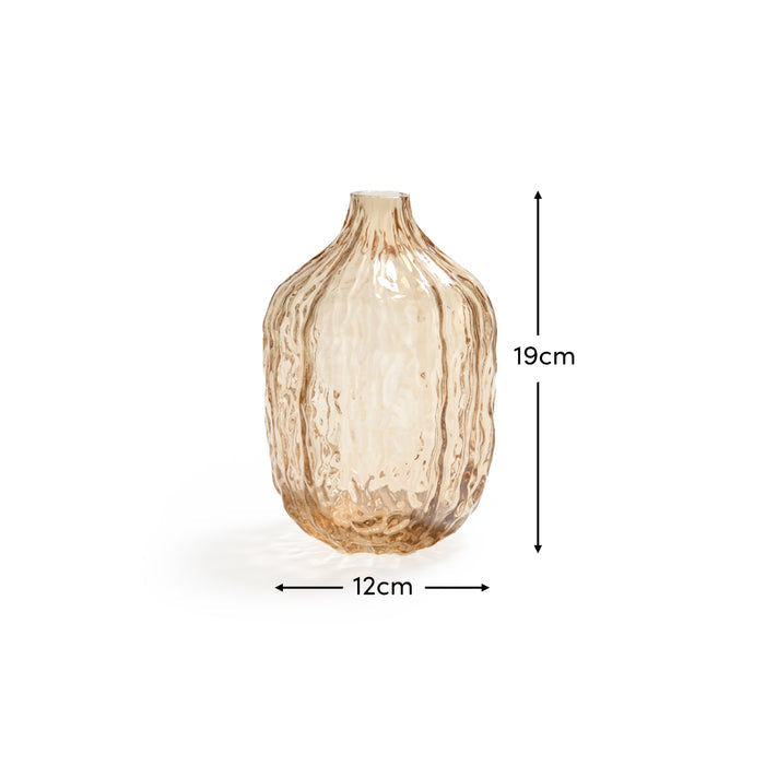 Radford 19cm Glass Vase - Clay - Laura James