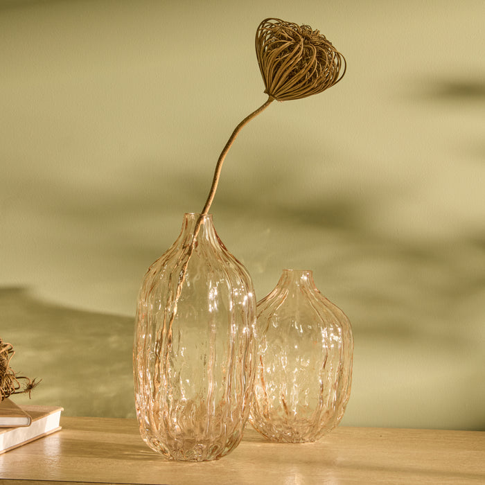 Radford 25cm Glass Vase - Clay - Laura James