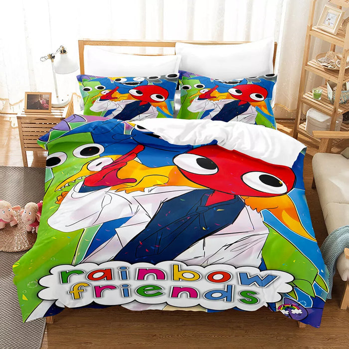 Rainbow Friends Bedding Set Quilt Cover Without Filler