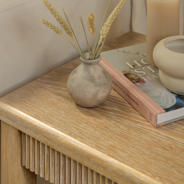 Raleigh 45cm Side Table - Whitewash - Laura James