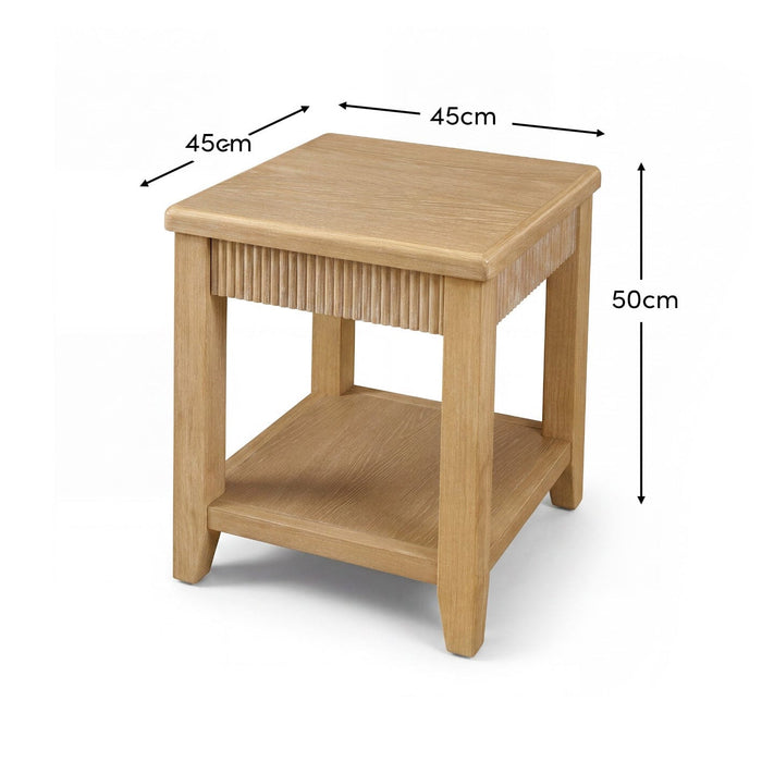 Raleigh 45cm Side Table - Whitewash - Laura James