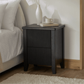 Raleigh Black 2 Drawer Bedside Table