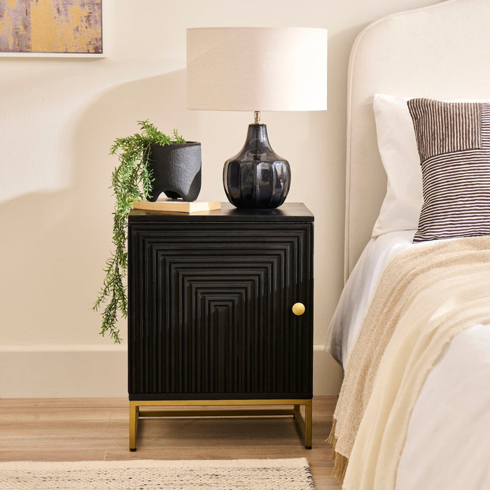 Rayna_45cm_1_Door_Left_Bedside_Table_Jet_Black - Laura James
