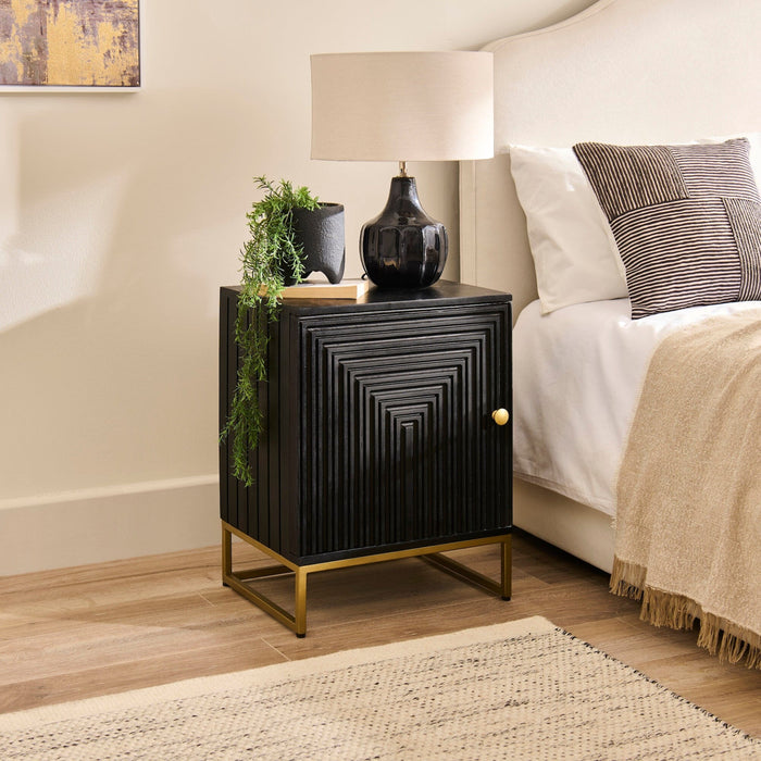 Rayna_45cm_1_Door_Left_Bedside_Table_Jet_Black - Laura James