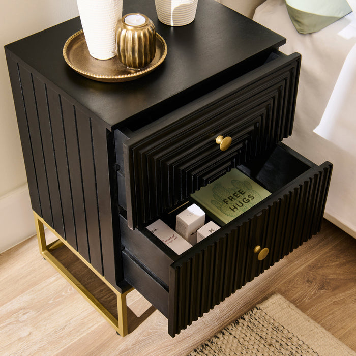 Rayna_45cm_2_Drawer_Bedside_Table_Jet_Black-2 - Laura James