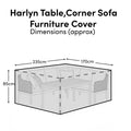 Harlyn Corner Sofa with Table Furniture Cover - Laura James