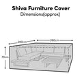 Shiva Corner Sofa Furniture Cover - Laura James