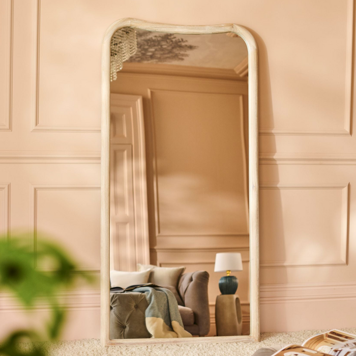 Rendall 180x90cm Wooden Mirror - Whitewash
