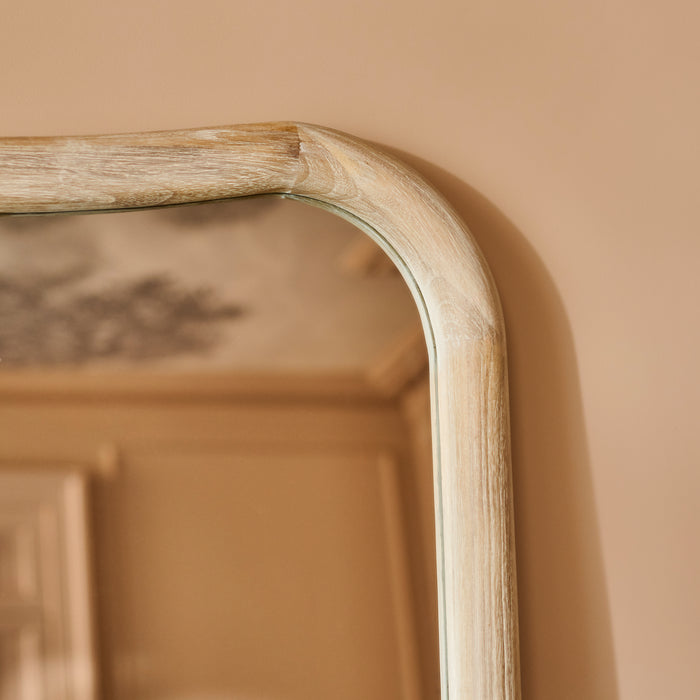 Rendall 180x90cm Wooden Mirror - Whitewash Paulownia - Laura James