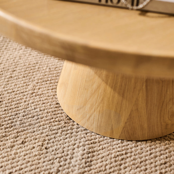 Rhiannon 75cm Round Coffee Table - Whitewash Oak - Laura James