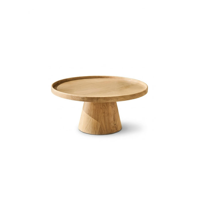Rhiannon 75cm Round Coffee Table - Whitewash Oak - Laura James