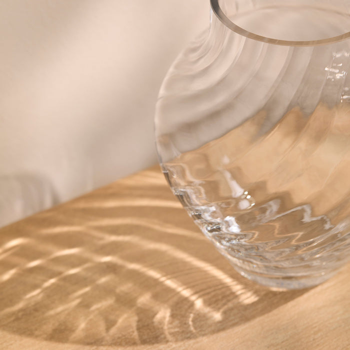 Rimini 20cm Glass Vase - Clear - Laura James