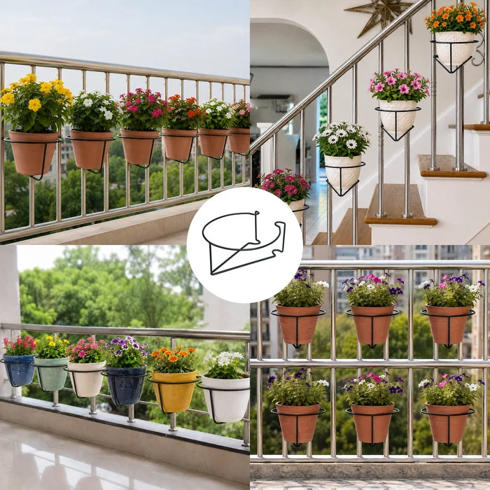 Ring Nest Railing Planter Holder for Balcony | Urban Plant