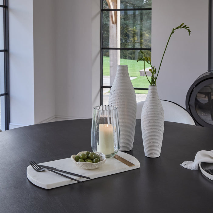 Jade Jet Black Round Acacia Wood Dining Table - Laura James