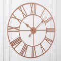 Riseley 80cm Metal Skeleton Wall Clock - Copper - Laura James