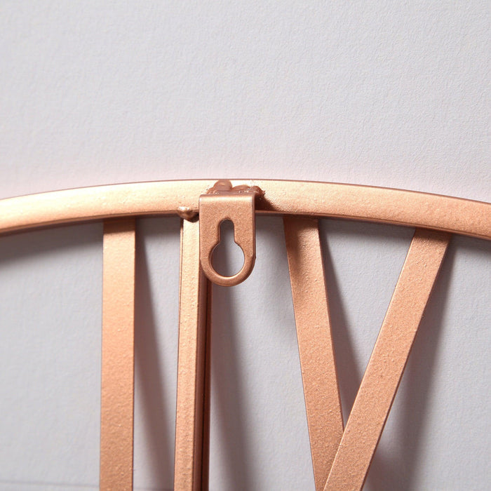 Riseley 80cm Metal Skeleton Wall Clock - Copper - Laura James
