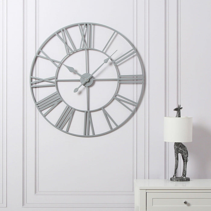 Skeleton Clock – Grey – 80cm - Laura James