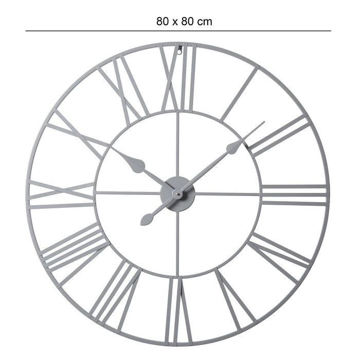 Riseley Skeleton Wall Clock - Grey