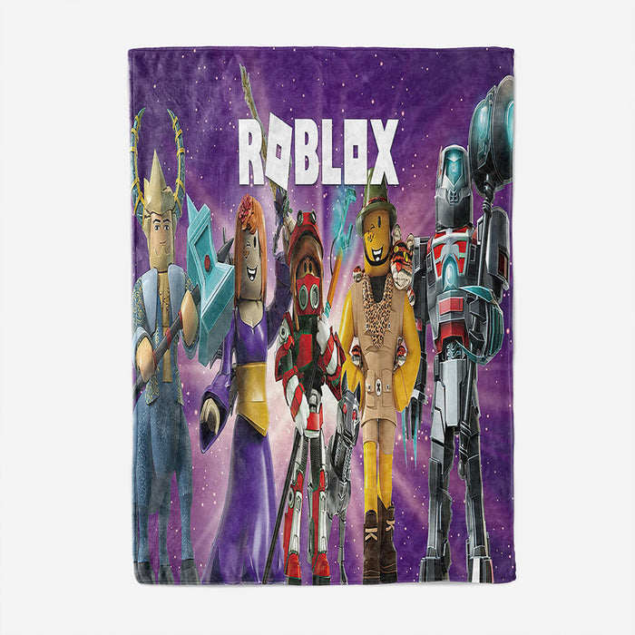 Roblox Pattern Blanket Flannel Throw Room Decoration