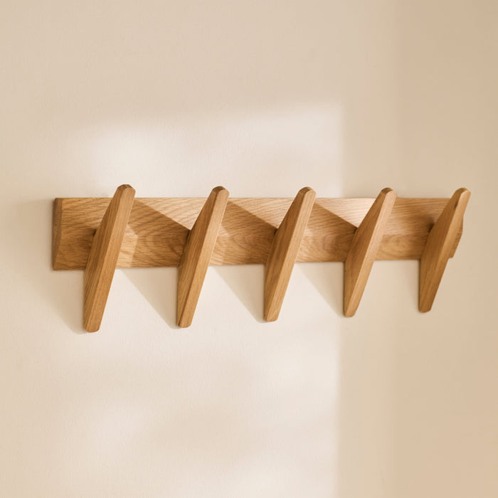 Roe Small Pale Oak Coat Rack - Laura James