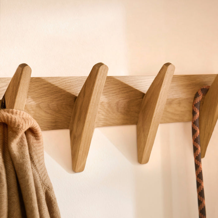 Roe Small Pale Oak Coat Rack - Laura James