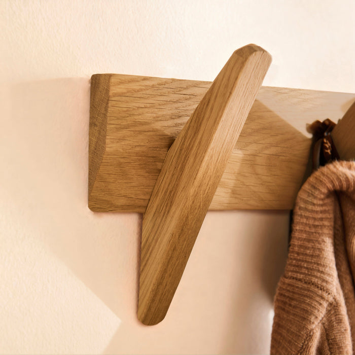 Roe Small Pale Oak Coat Rack - Laura James