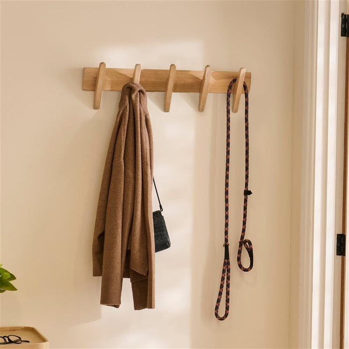 Roe Small Whitewash Oak Coat Rack- Laura James