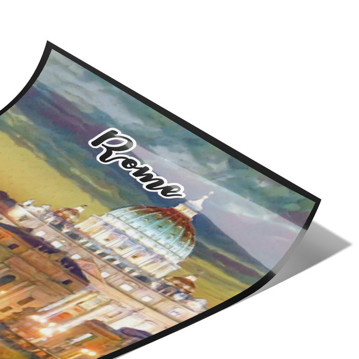 Rome Italy Art Poster Painting 12" x 18"