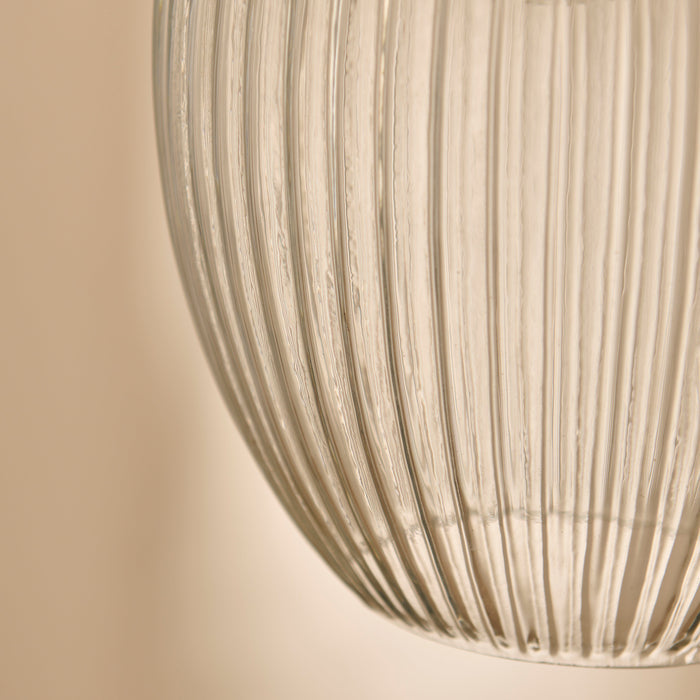 Rosehill 31cm Glass Pendant Light - Clear & Gold - Laura James