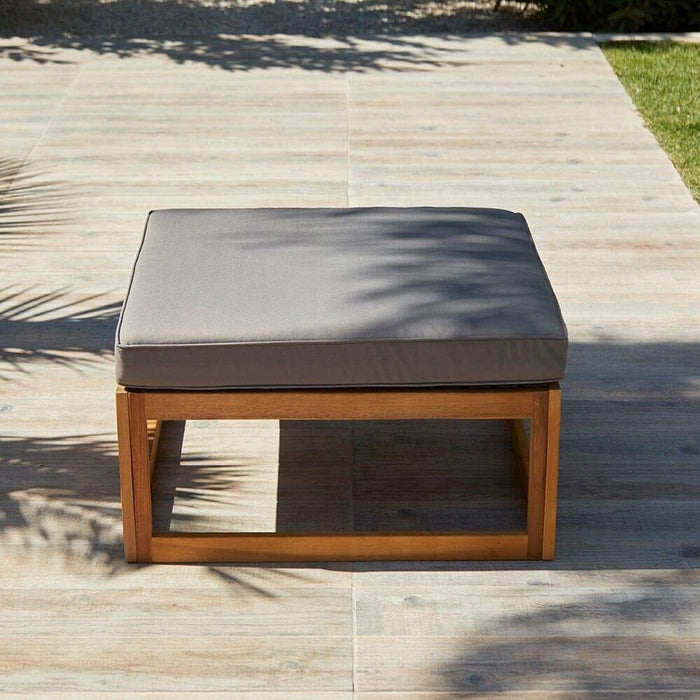 Rowan Footstool Cushion Cover - Grey - Laura James