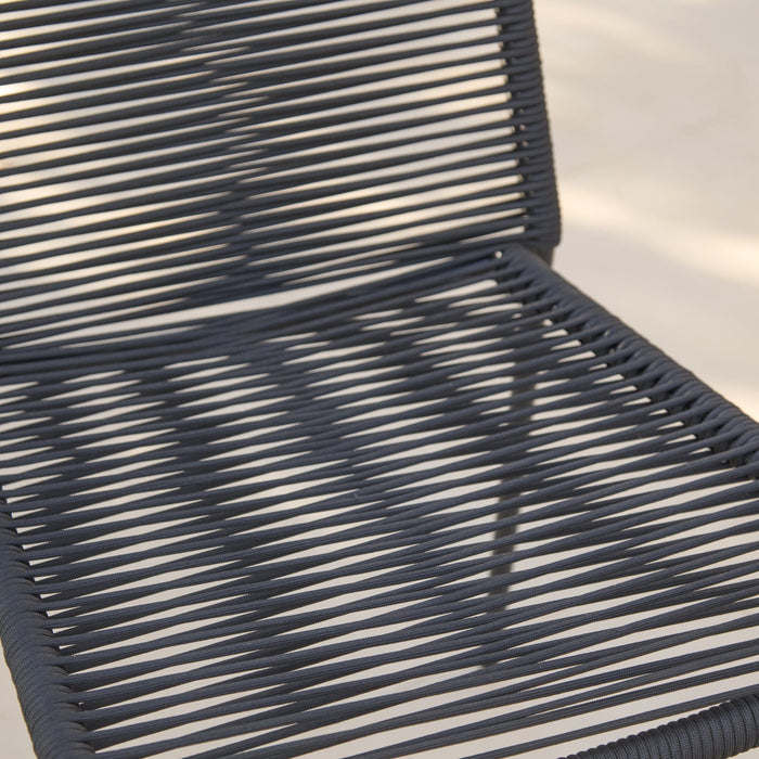 Ryder Black Rope Garden Chairs - Set of 2 - Laura James