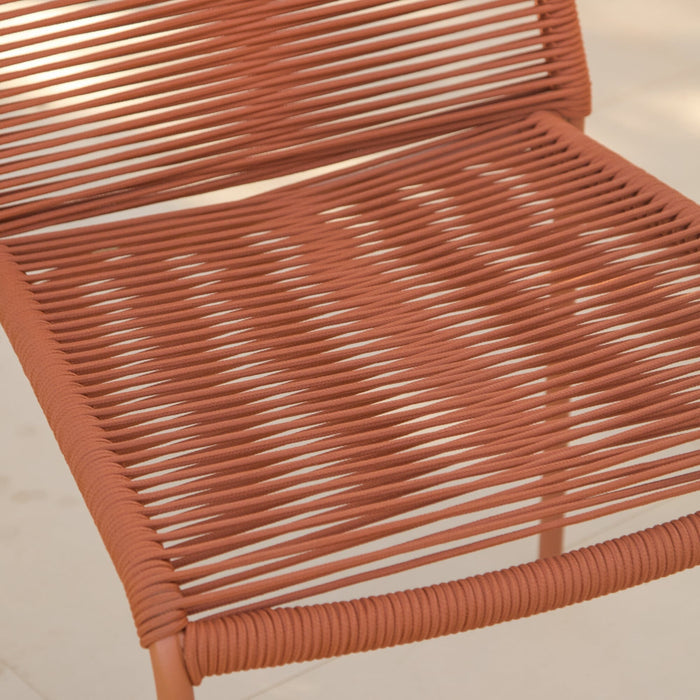 Ryder Burnt Orange Rope Garden Chairs - Set of 2