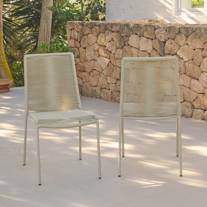 Ryder Dining Chair Set of 2 Clay Rope - Laura James