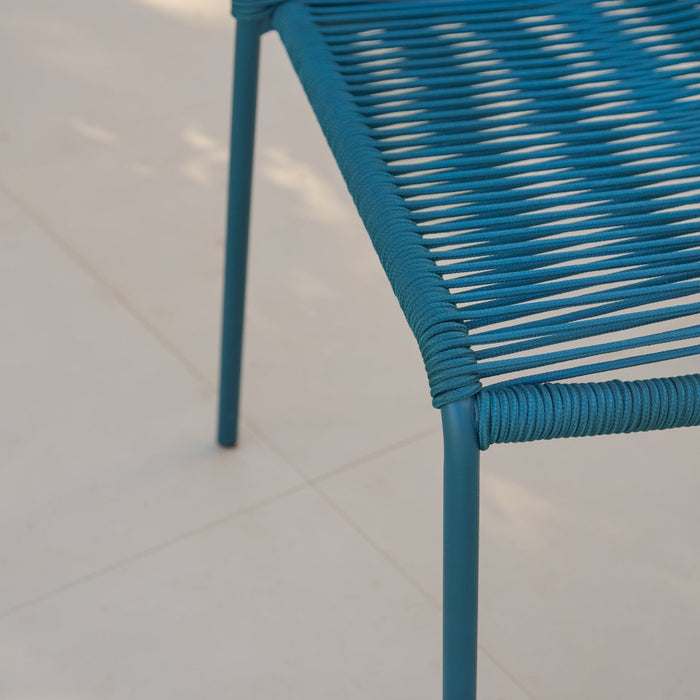 Ryder Teal Rope Garden Chairs - Set of 2 - Laura James
