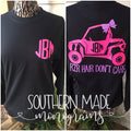 RZR Hair Don't Care Monogrammed Tshirt -  Choose all your colors