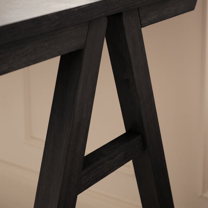 Sabina 100cm Rectangular Desk - Black Oak - Laura James