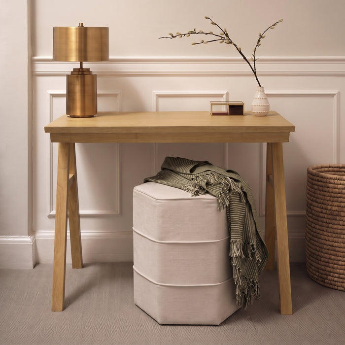 Sabina 100cm Rectangular Desk - Pale Oak - Laura James