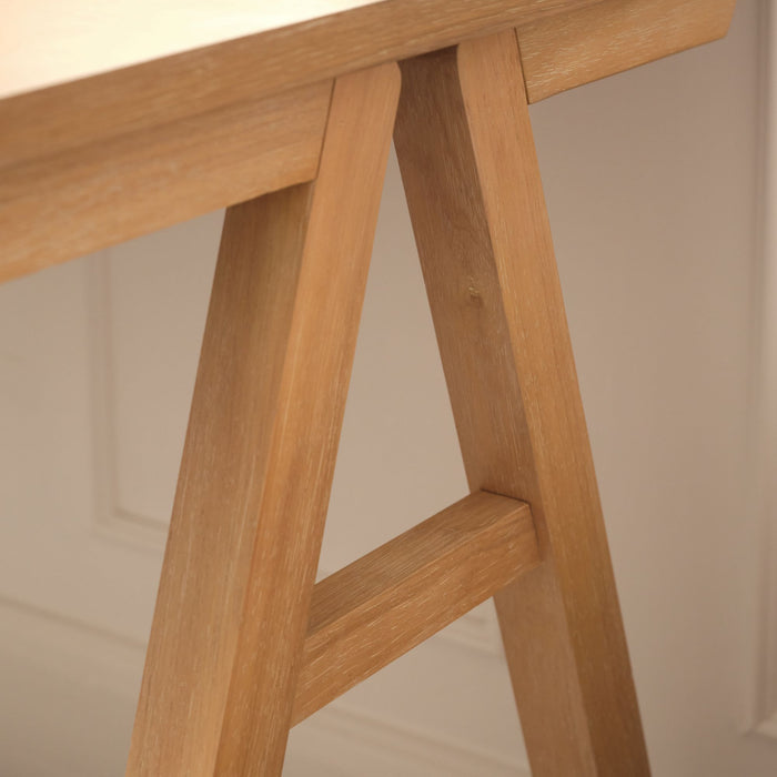Sabina 100cm Rectangular Desk - Whitewash Oak - Laura James