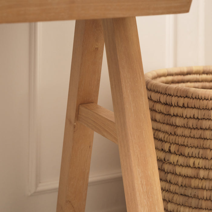 Sabina 100cm Rectangular Desk - Whitewash Oak - Laura James