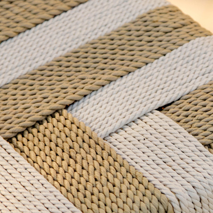 Saffron White Acacia Occasional Chair - Beige/Natural Rope - Laura James