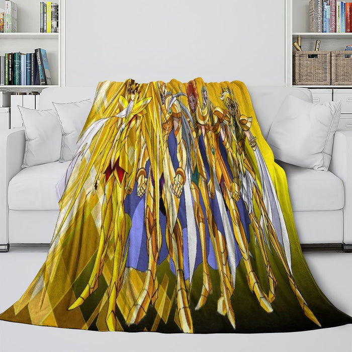 Saint Seiya Blanket Flannel Fleece Throw Room Decoration
