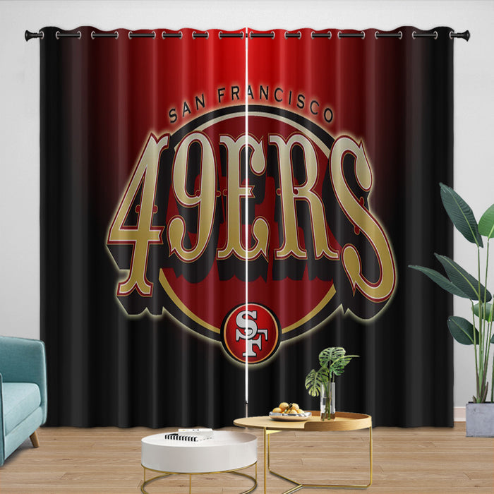 San Francisco 49ers Curtains Blackout Window Drapes Kids Room Decoration