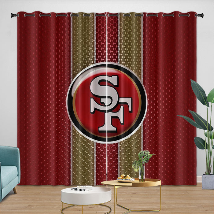 San Francisco 49ers Curtains Blackout Window Drapes Kids Room Decoration