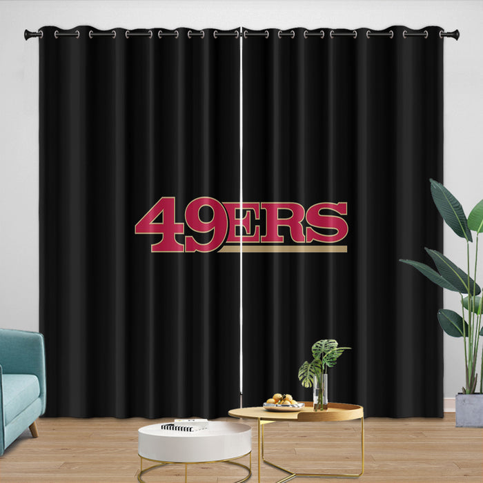 San Francisco 49ers Curtains Blackout Window Drapes Kids Room Decoration