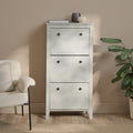 Sandhurst 60cm Three Door Shoe Cabinet - Mist Grey - Laura James