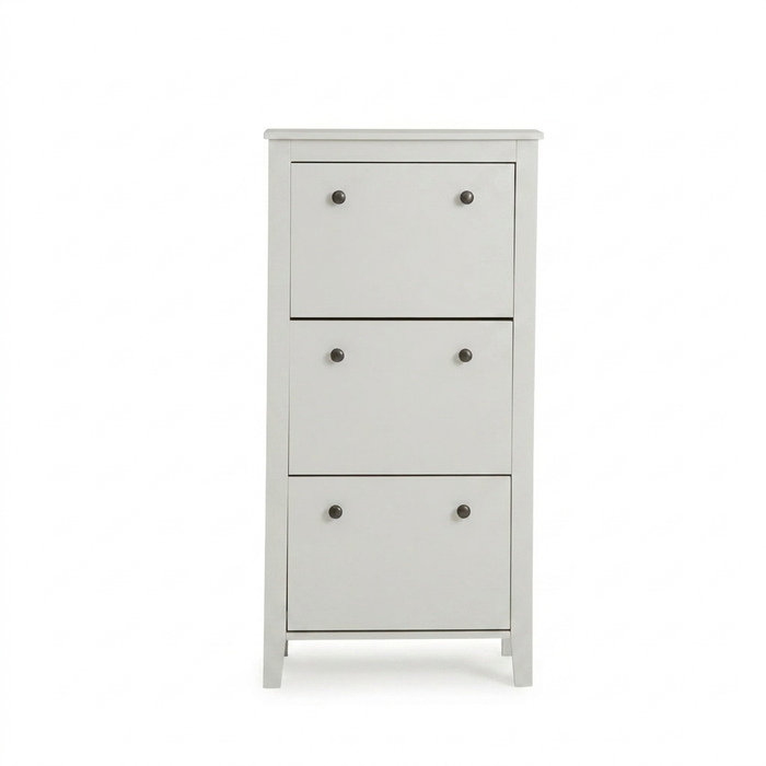Sandhurst 60cm Three Door Shoe Cabinet - Mist Grey - Laura James