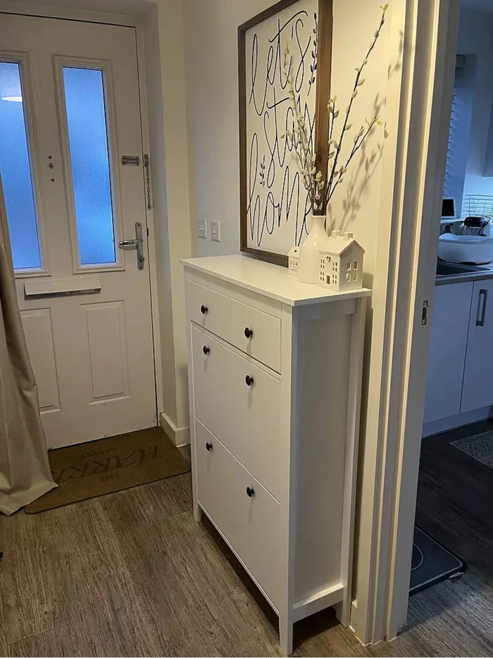Sandhurst Shoe Cabinet - 3 Door - White  Laura James