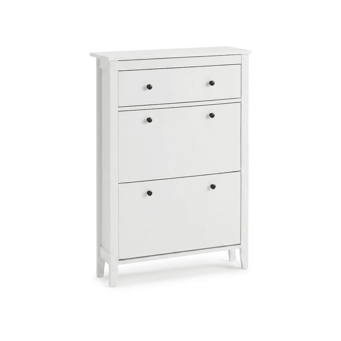 White Shoe Cabinet Storage Cupboard Wooden -  Laura James
